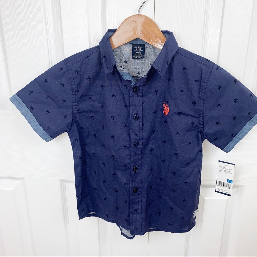 NWT RALPH LAUREN | 7 Boy Palm Tree short sleeve